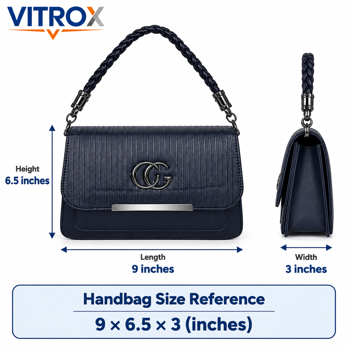 Textured Flap Handbag for Women with Adjustable Strap