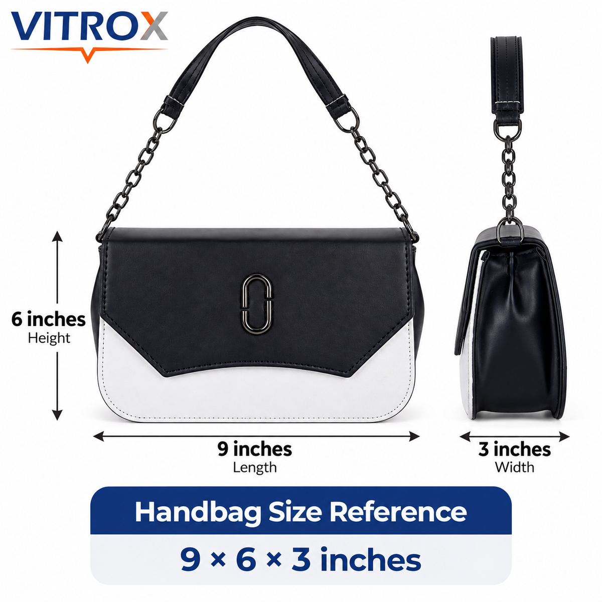 Women’s Two-Tone Shoulder Handbag