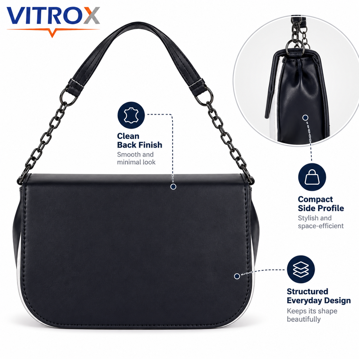 Women’s Two-Tone Shoulder Handbag