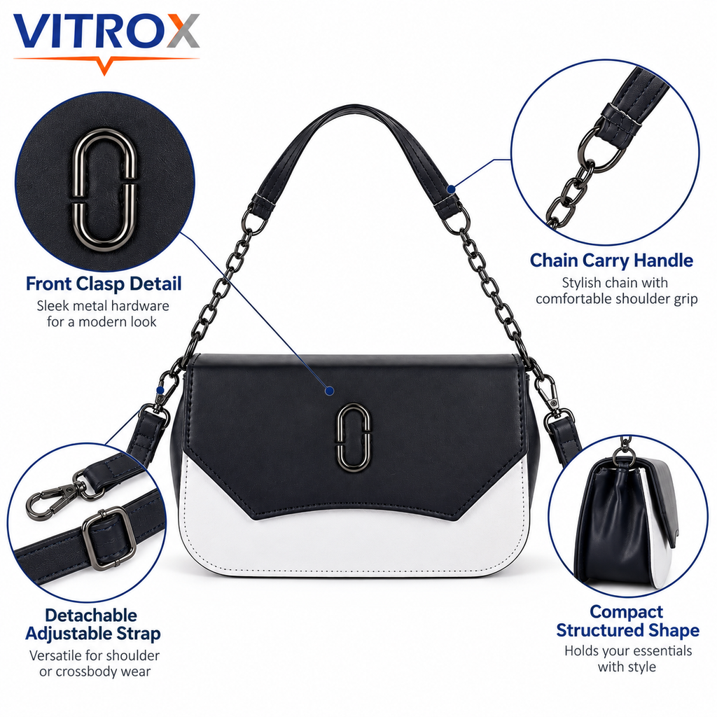 Women’s Two-Tone Shoulder Handbag