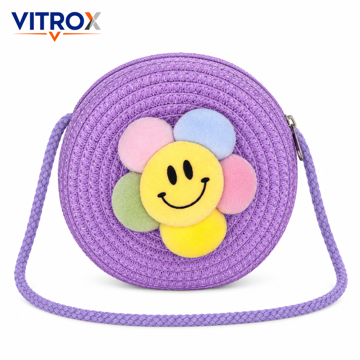 Cute Round Flower Sling Bag for Girls