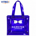Transparent Glossy Tote Bag with Bow Accent