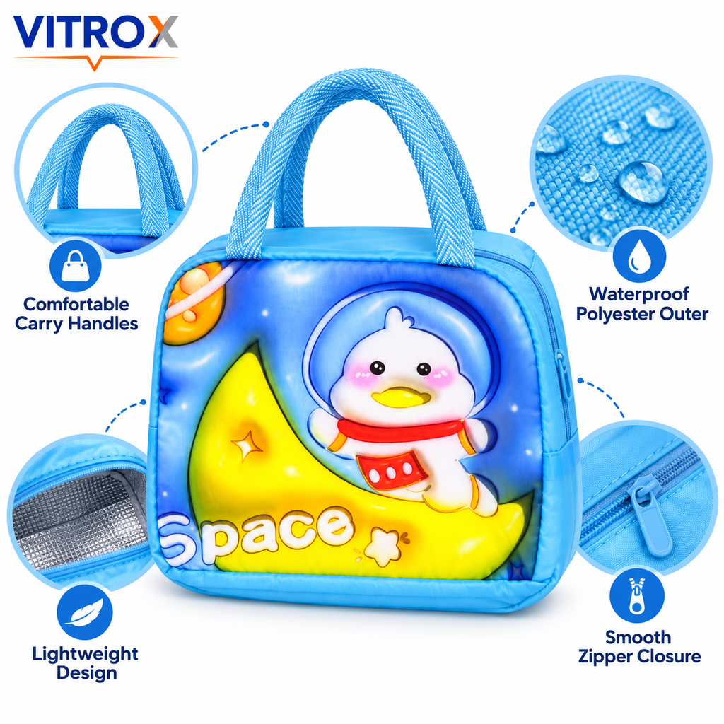 Insulated Thermal Lunch Bag for Kids & Office Use