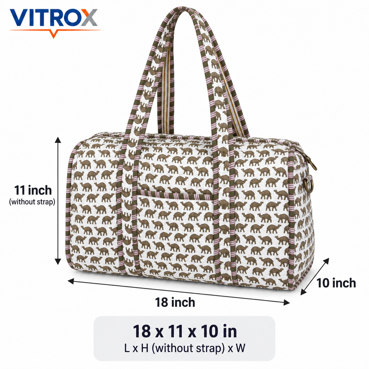 Women’s & Duffel Bag with Long Handles & Adjustable Shoulder Strap