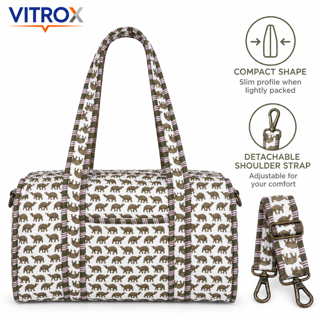 Women’s & Duffel Bag with Long Handles & Adjustable Shoulder Strap