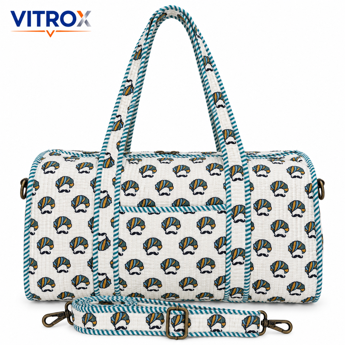 Quilted Printed Duffel Bag