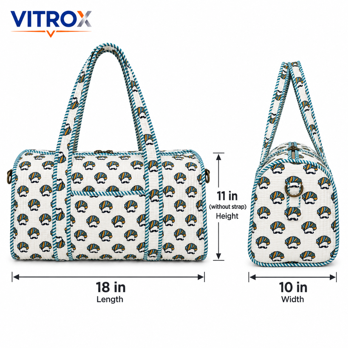 Quilted Printed Duffel Bag