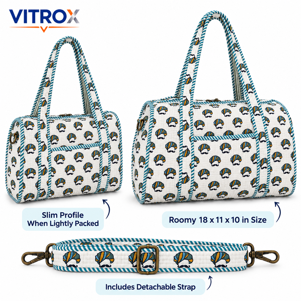 Quilted Printed Duffel Bag