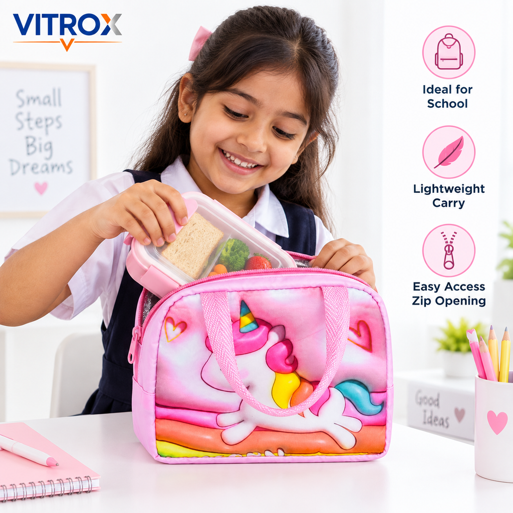 Insulated Thermal Lunch Bag for Kids & Office Use