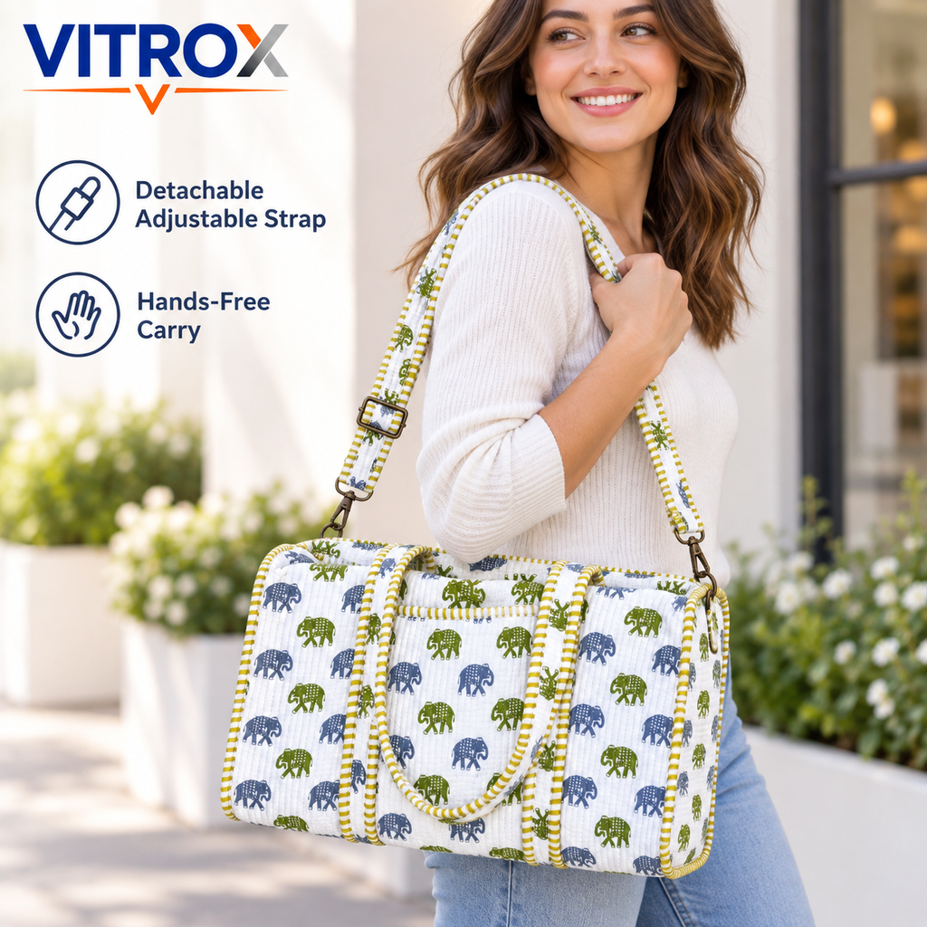 Utility Shoulder Bag with Adjustable Strap