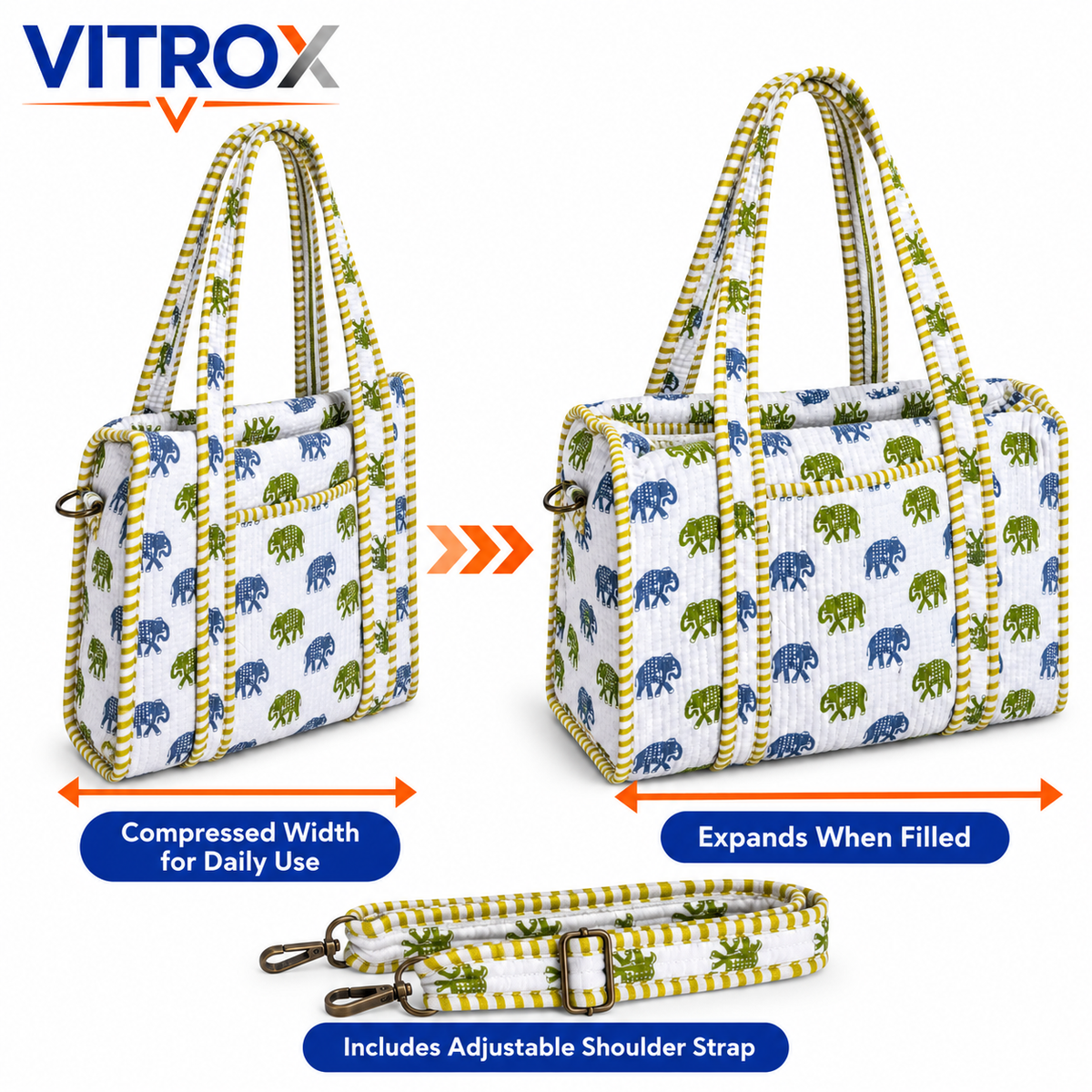 Utility Shoulder Bag with Adjustable Strap