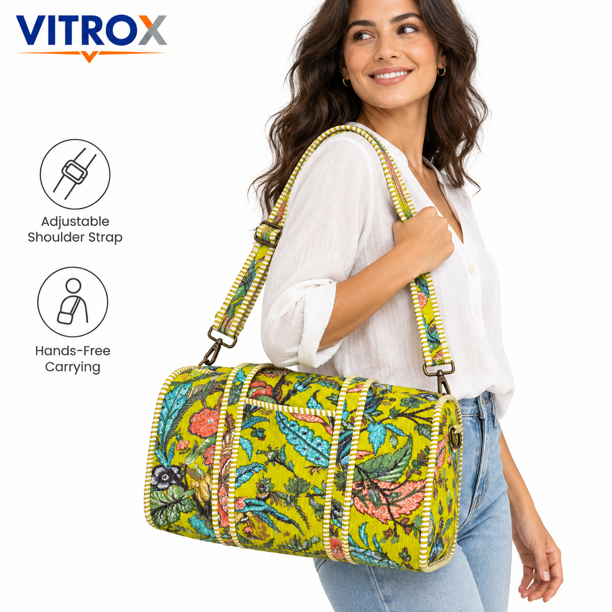 Utility Tote Bag with Adjustable Shoulder Strap