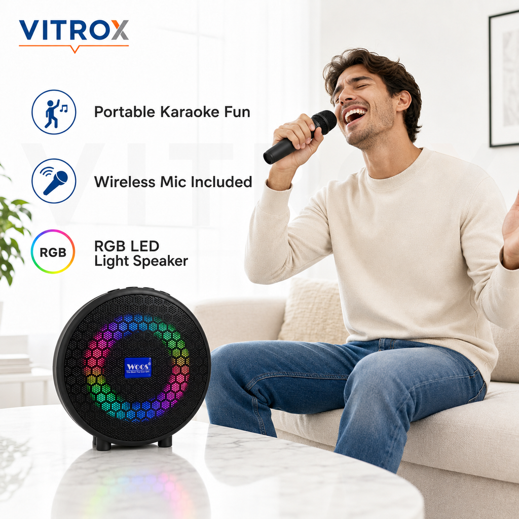 Portable Wireless Karaoke Speaker with Wireless Microphone