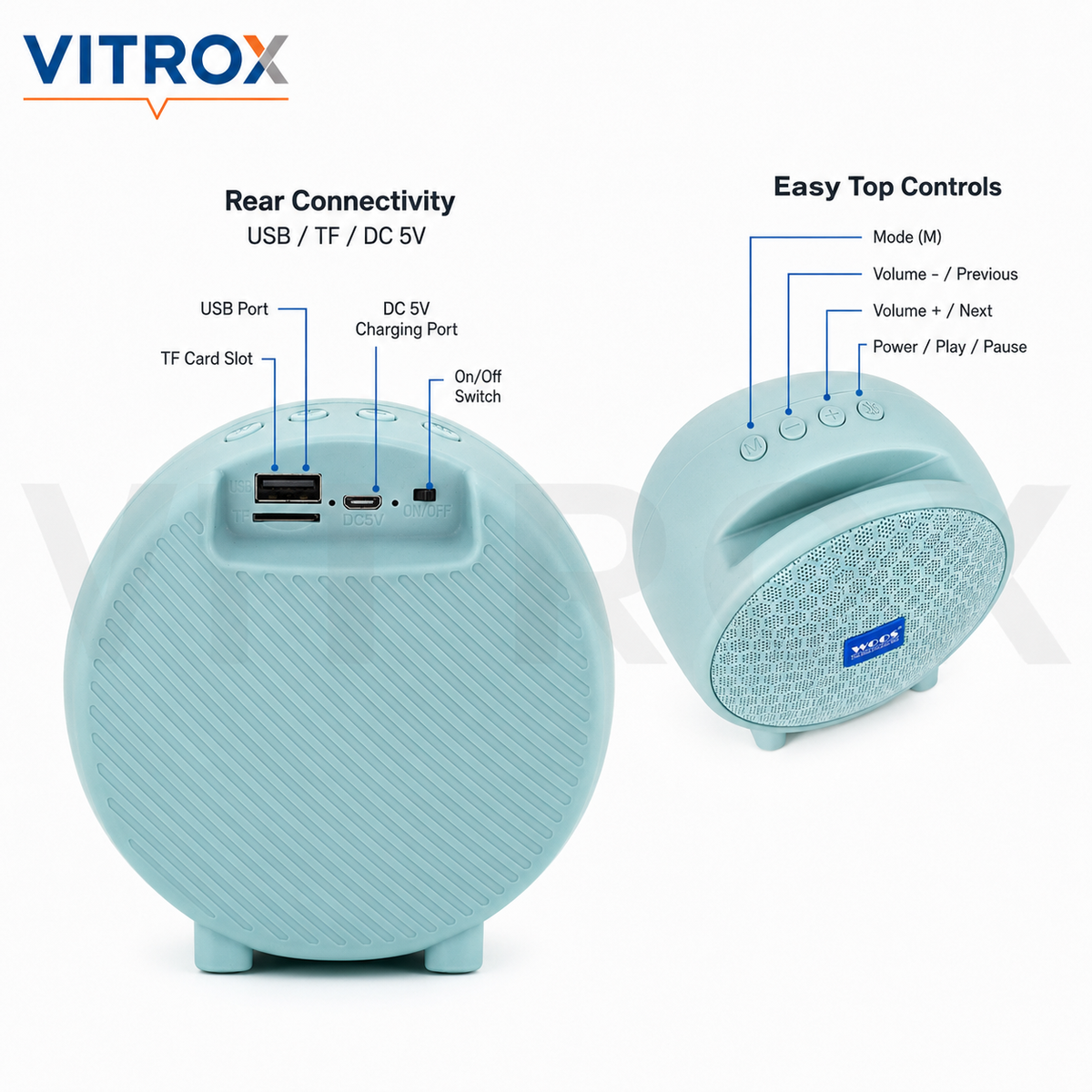 Portable BT Wireless Karaoke Speaker with Wireless Microphone