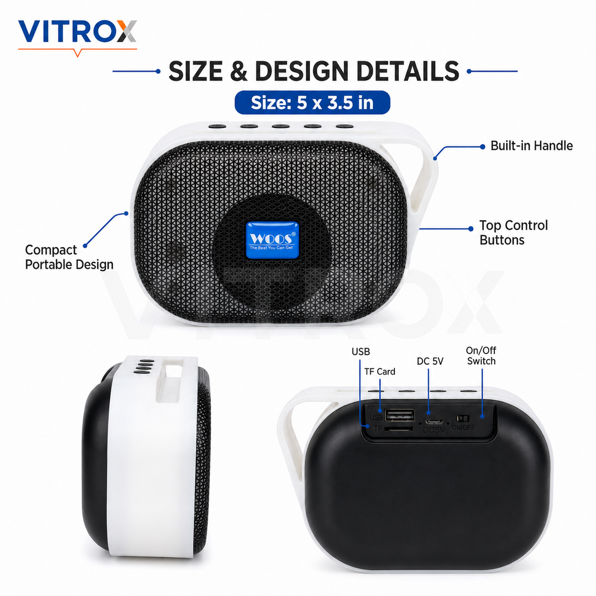 Portable BT Wireless Speaker with LED Colorful Light