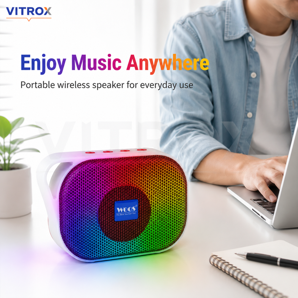 Portable BT Wireless Speaker with LED Colourful Light