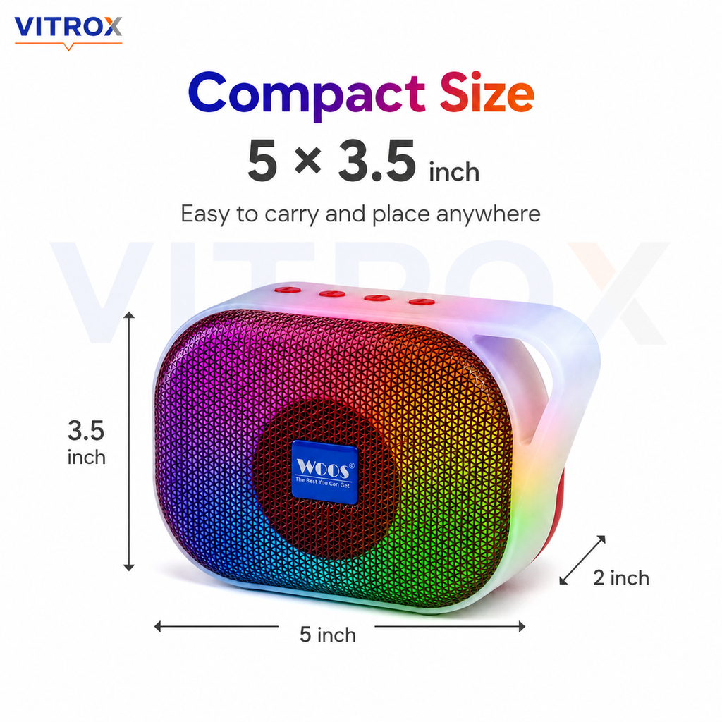 Portable BT Wireless Speaker with LED Colourful Light