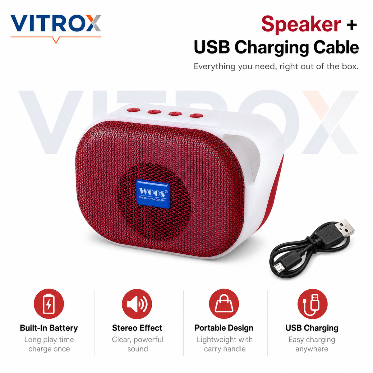 Portable BT Wireless Speaker with LED Colourful Light