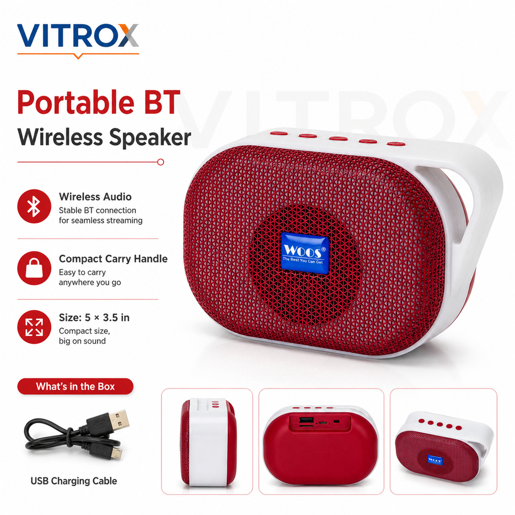 Portable BT Wireless Speaker with LED Colourful Light