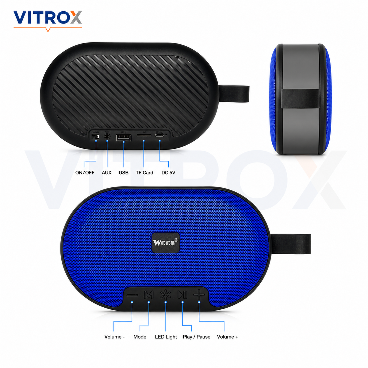 Portable BT Wireless Speaker with RGB Lighting