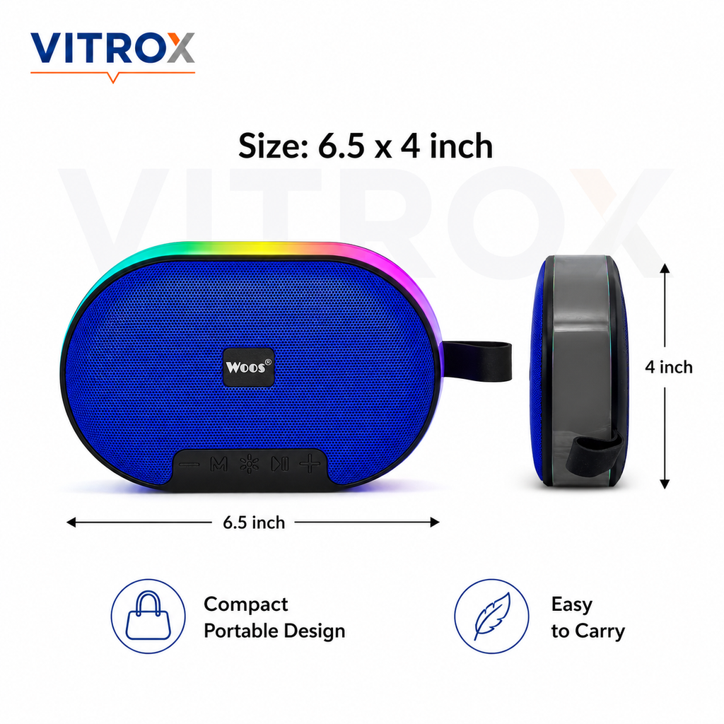 Portable BT Wireless Speaker with RGB Lighting