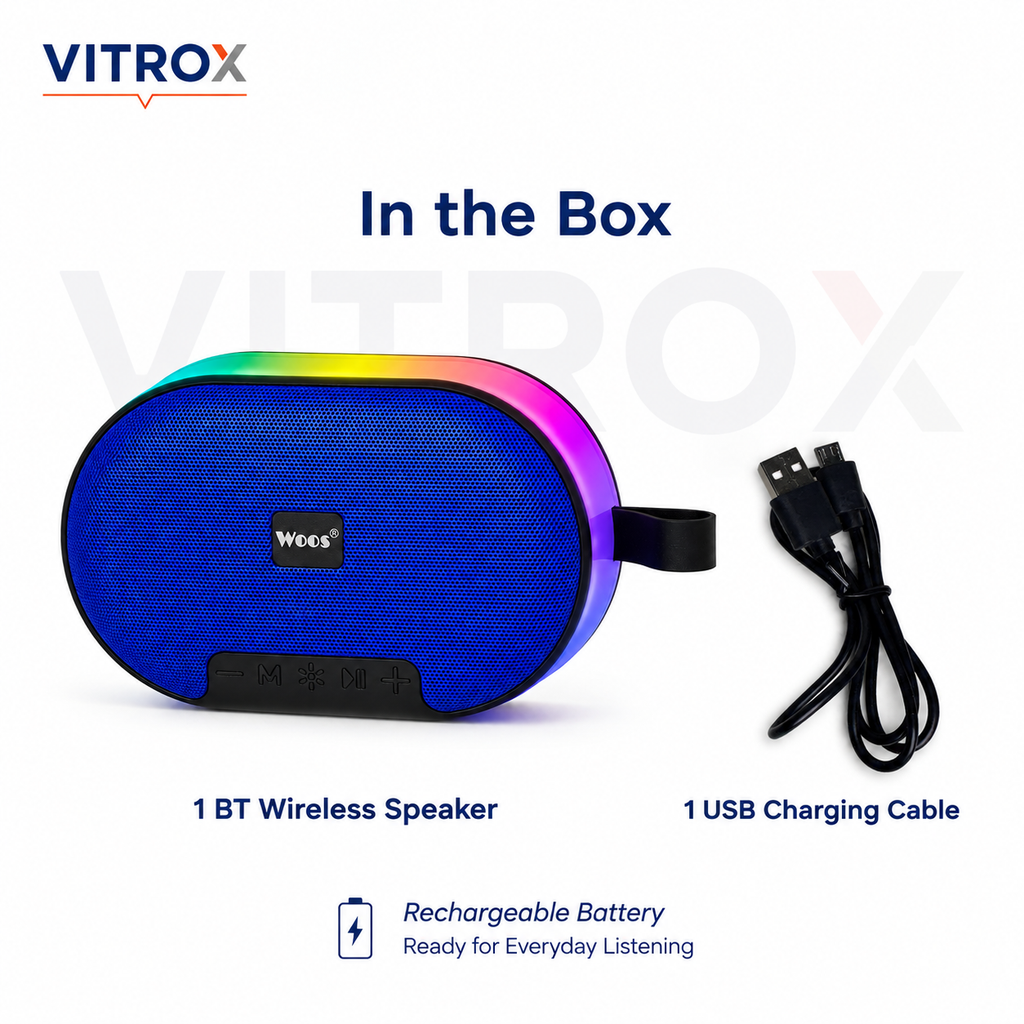 Portable BT Wireless Speaker with RGB Lighting