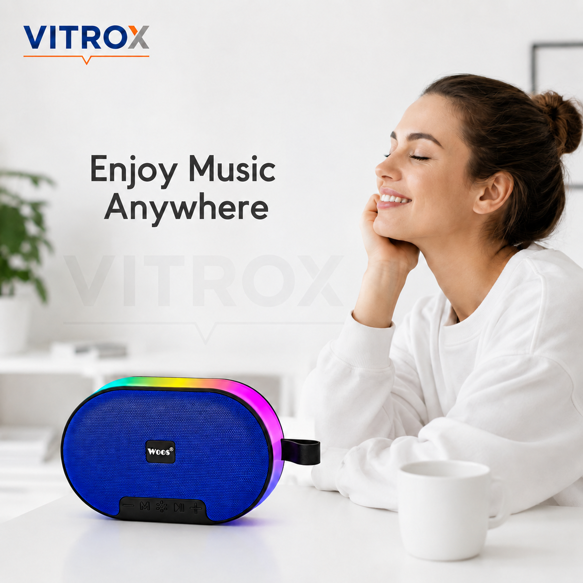 Portable BT Wireless Speaker with RGB Lighting