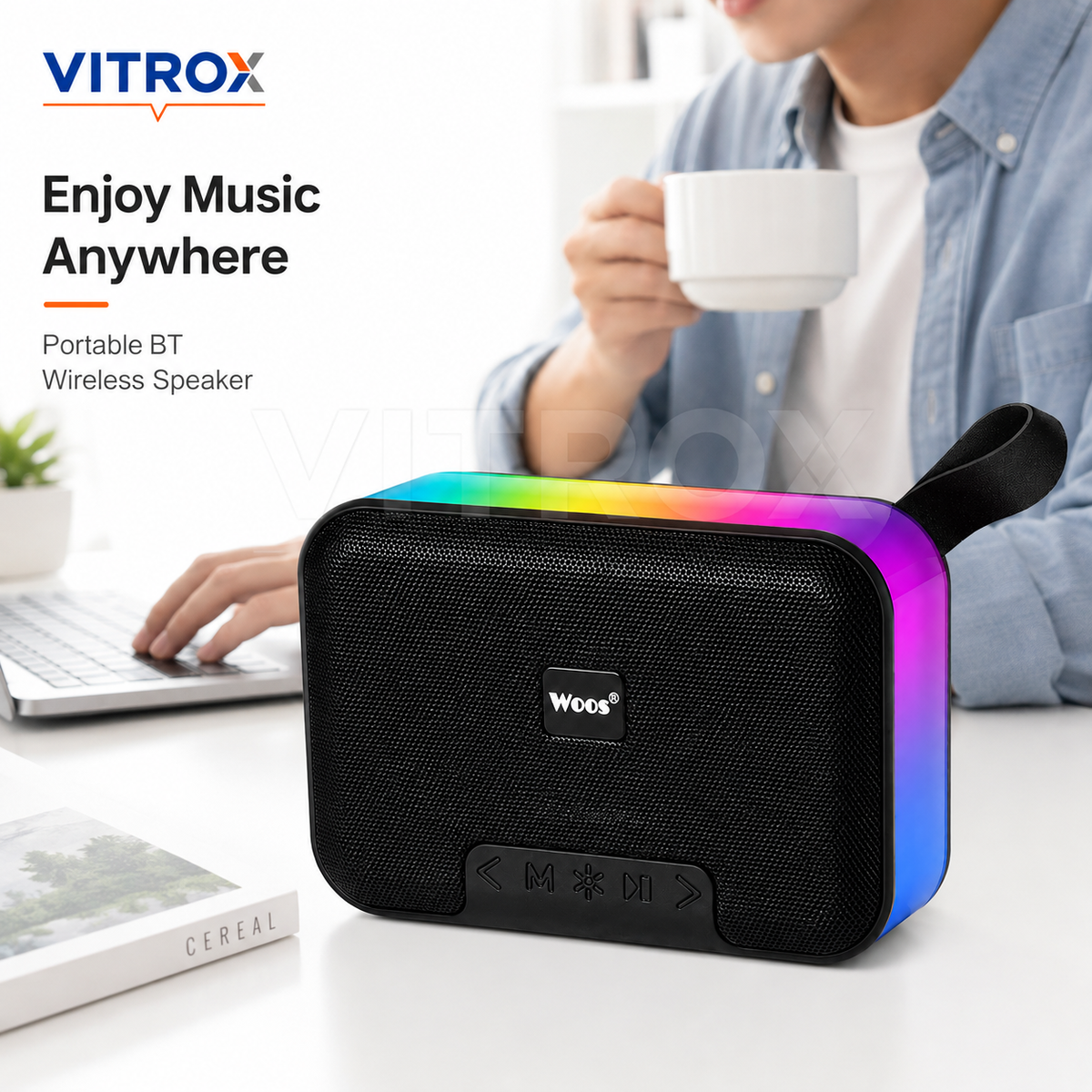 Portable BT Wireless Speaker with RGB Lighting