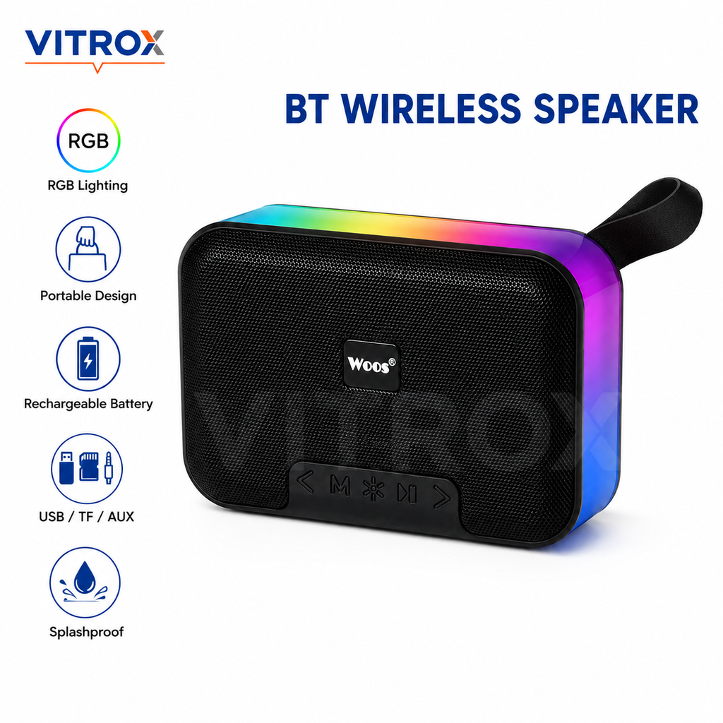 Portable BT Wireless Speaker with RGB Lighting