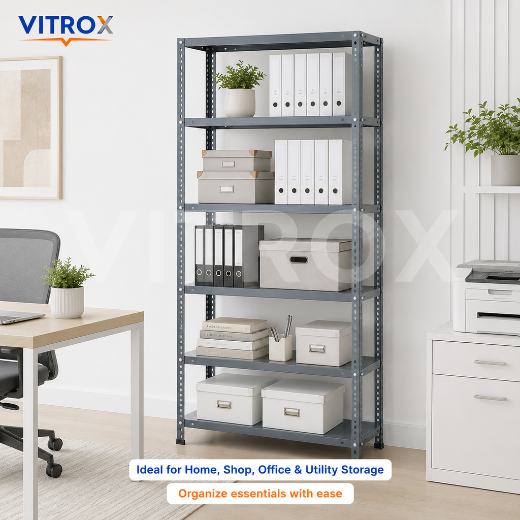 VITROX 6-Tier Slotted Angle Storage Rack
