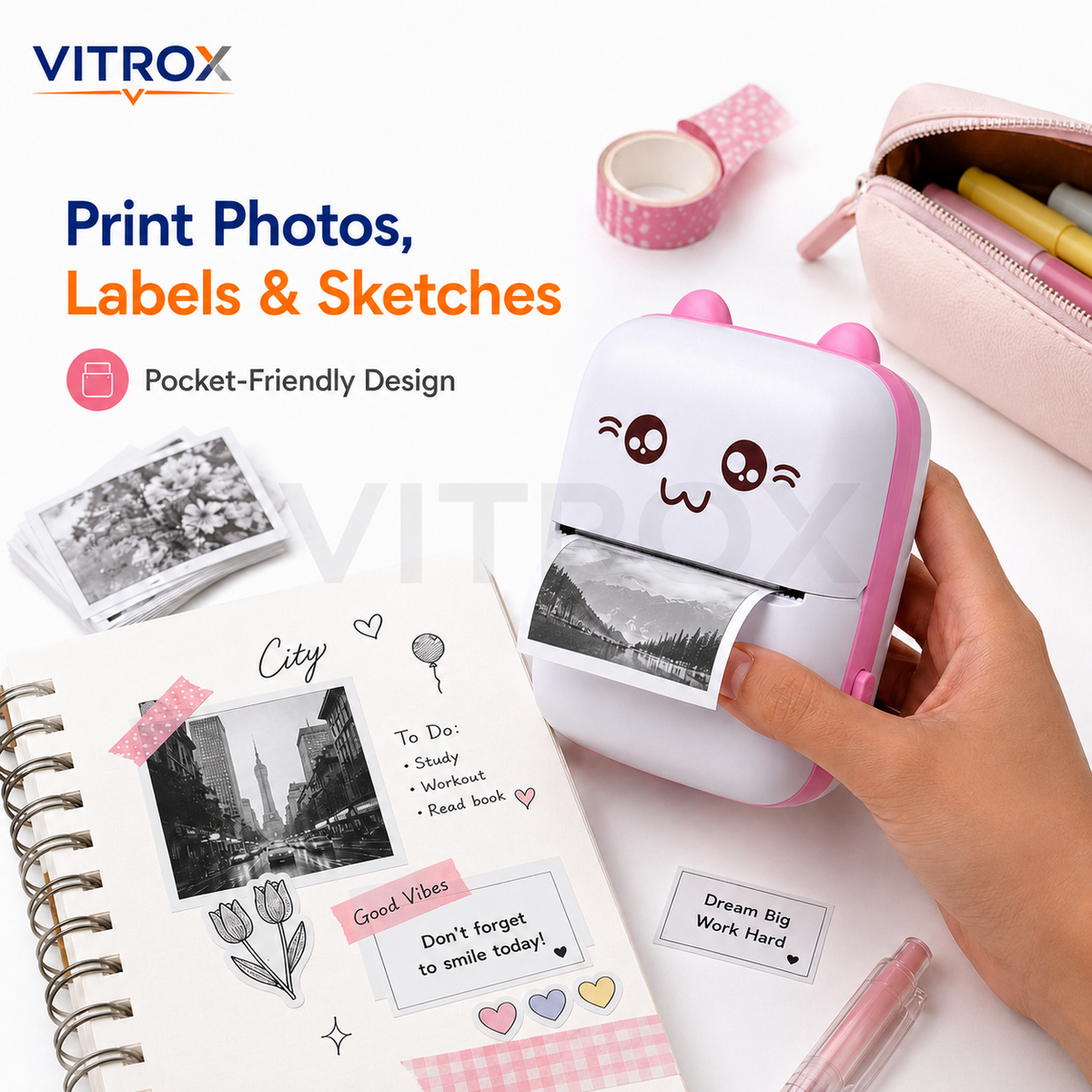Cute Mini Bluetooth Thermal Printer