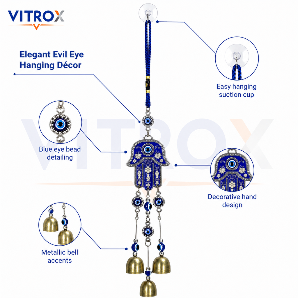 Hamsa Hand Evil Eye Hanging Décor