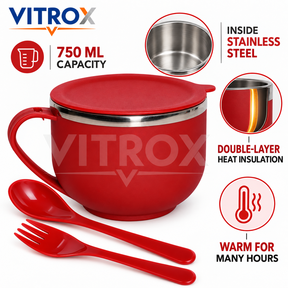 750 ml Insulated Maggie & Soup Bowl