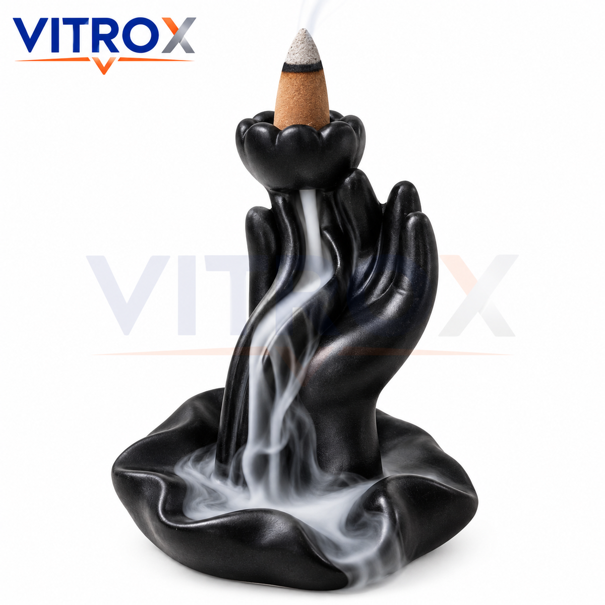 Hand-Shaped Backflow Incense Burner with Waterfall Smoke Effect
