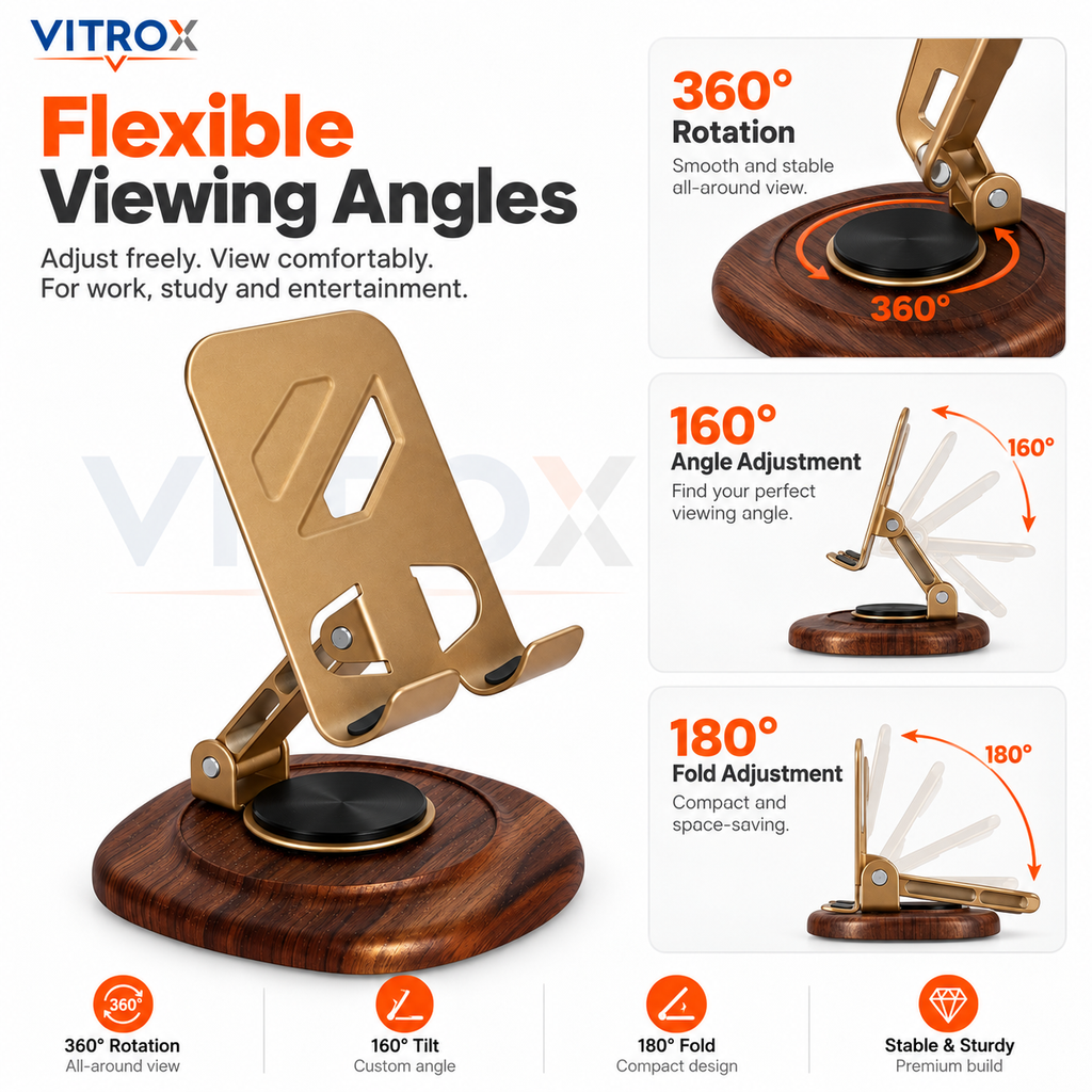 Adjustable Foldable Desktop Mobile Phone Holder