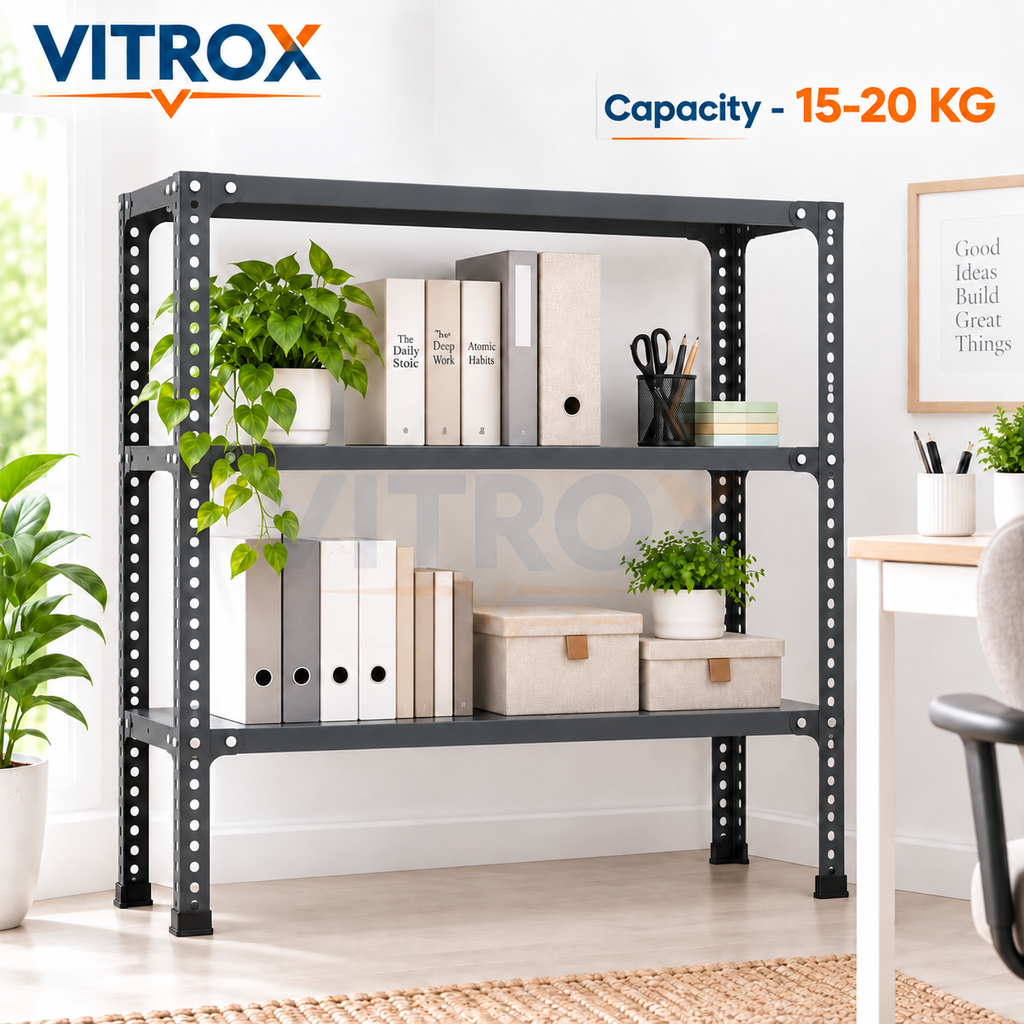 VITROX Slotted Angle Storage Rack 3 Tier