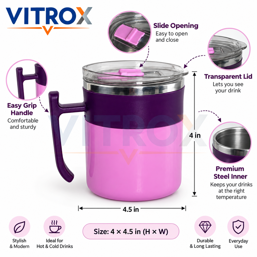 Pink & Purple Insulated Travel Mug