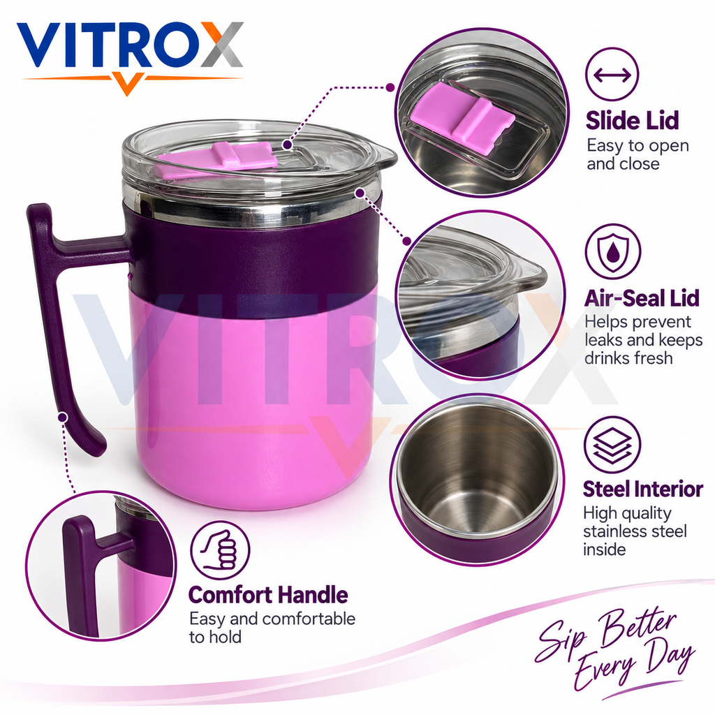 Pink & Purple Insulated Travel Mug
