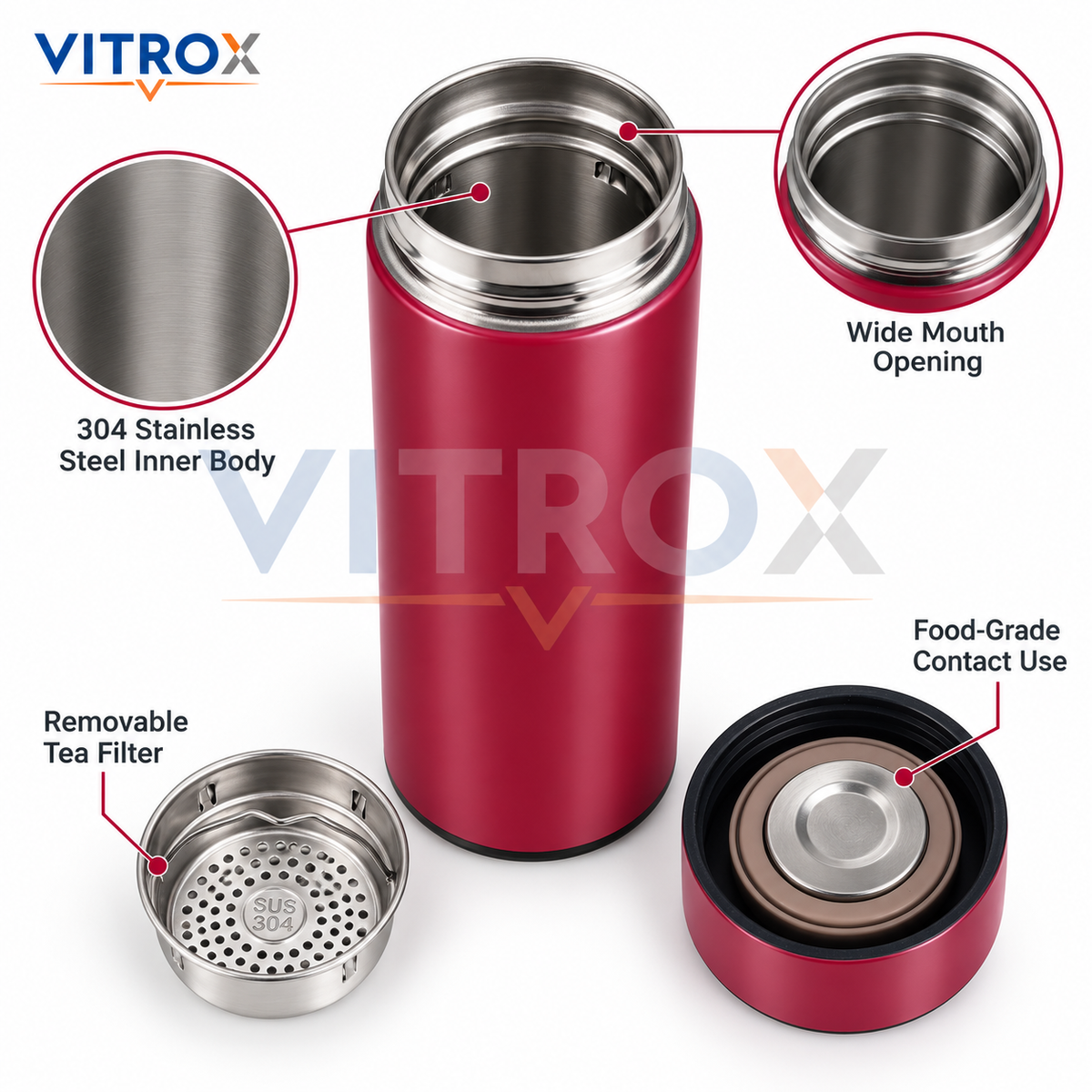 500ML Smart Temperature Display Vacuum Flask
