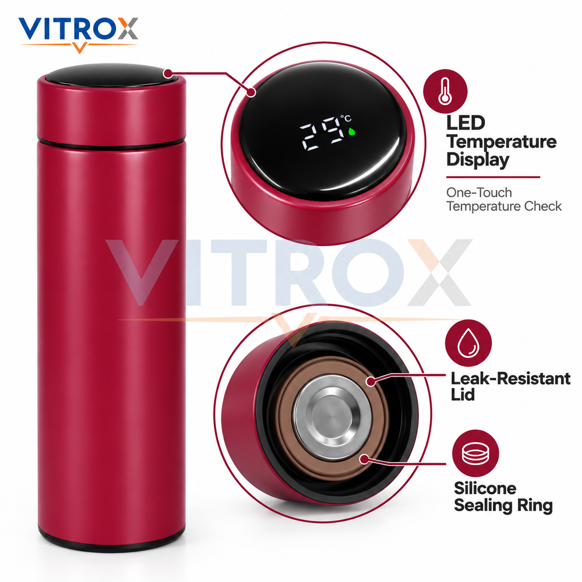 500ML Smart Temperature Display Vacuum Flask
