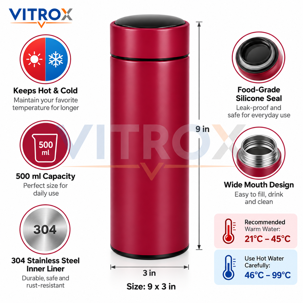 500ML Smart Temperature Display Vacuum Flask