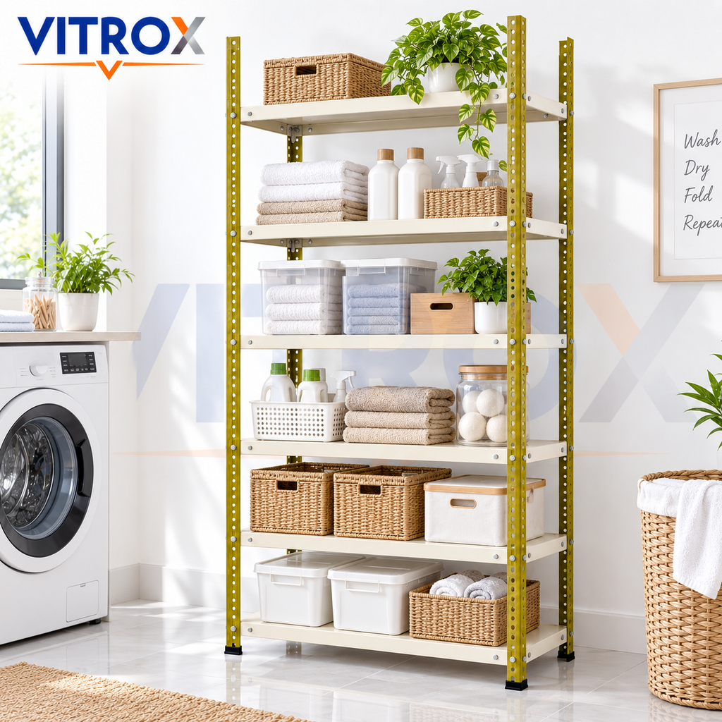 VITROX Slotted Angle Storage Rack (85 x 36 x 12 Inch) 6 Tier