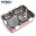 Stainless Steel Lunch Box with Sauce Cup, Spoon & Chopsticks