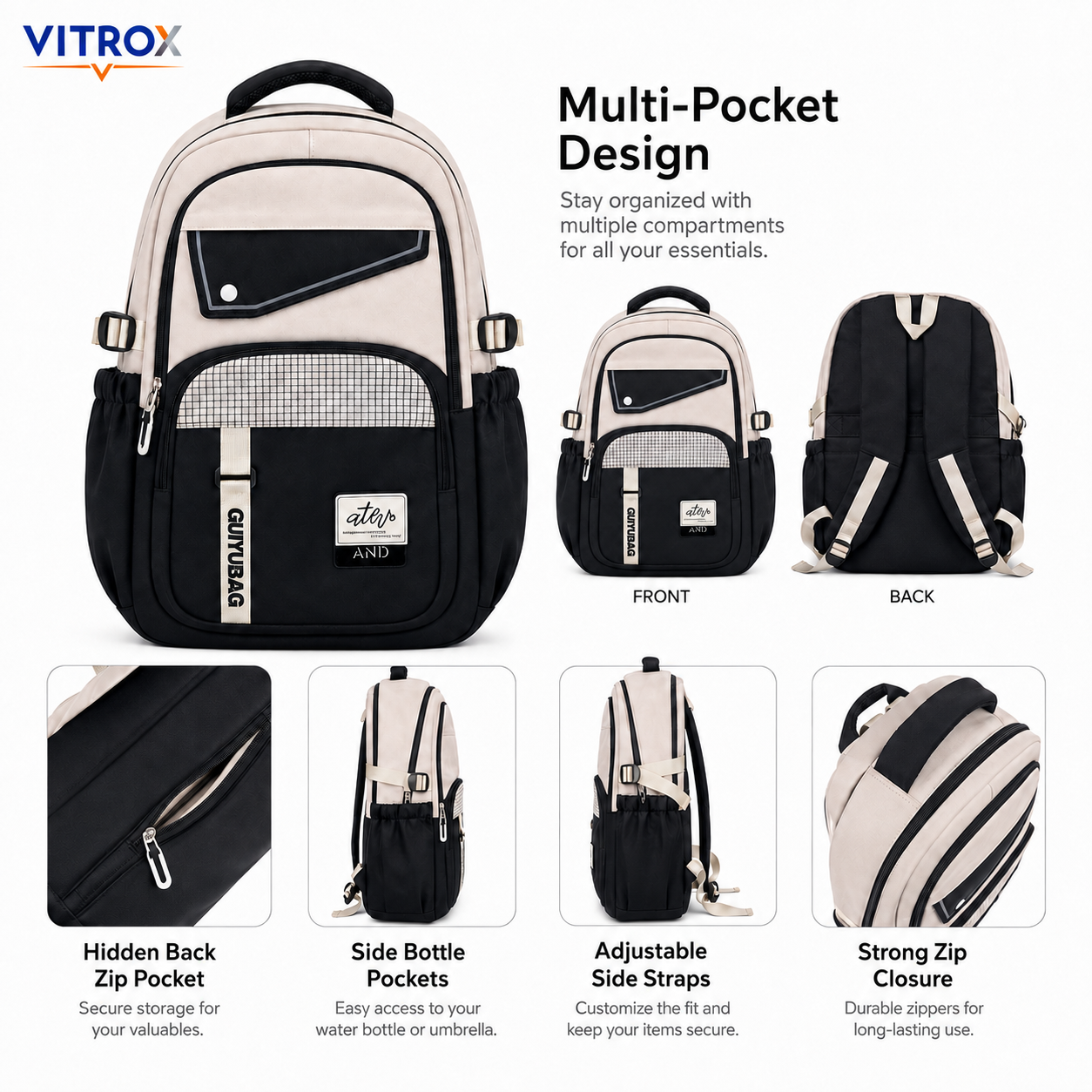 Multi-Pocket School & College Backpack