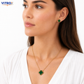 Gold-Tone Necklace & Stud Earrings Combo