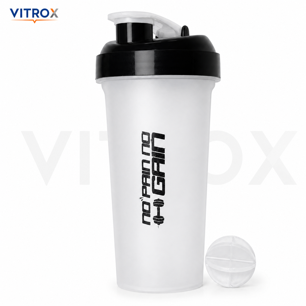 Vitrox 700 ML Gym Shaker Bottle with Mixing Accessory – Flip-Top Protein Shaker with Measurement Scale