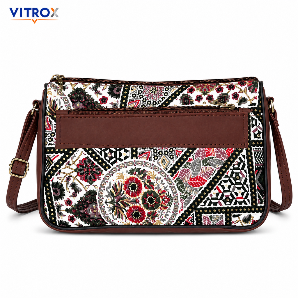Women’s Printed Sling Bag with Adjustable Strap