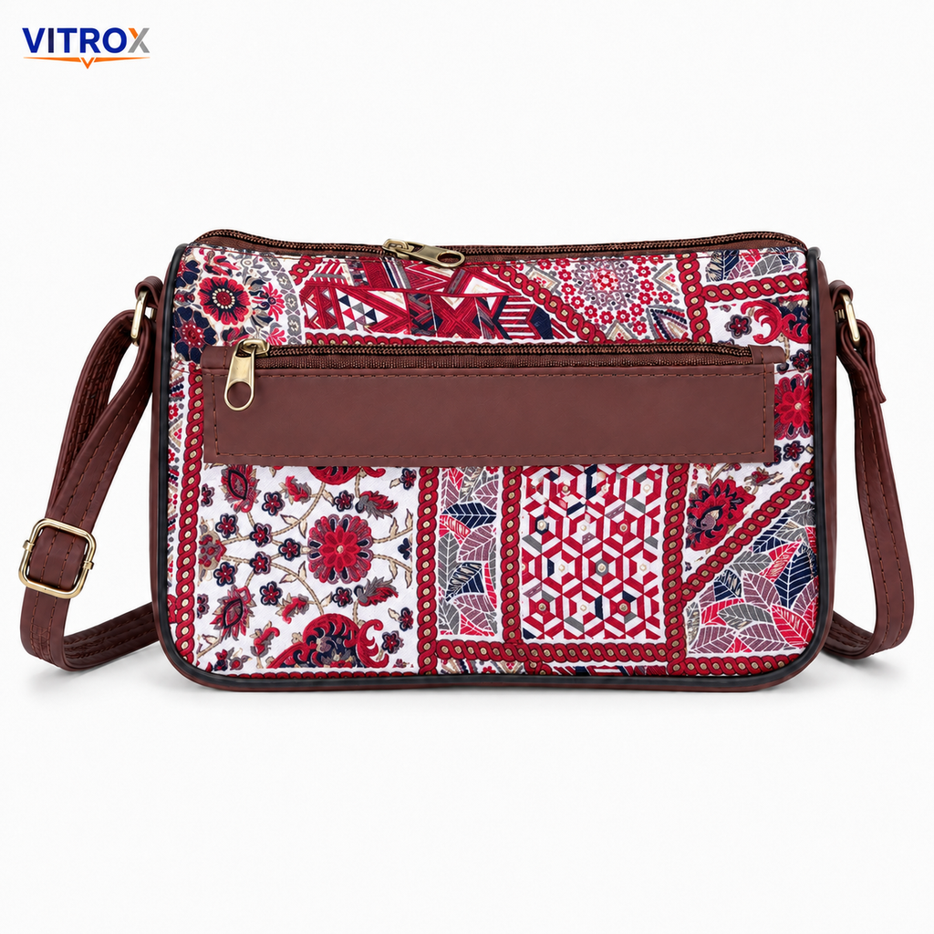 Women’s Printed Sling Bag with Adjustable Strap