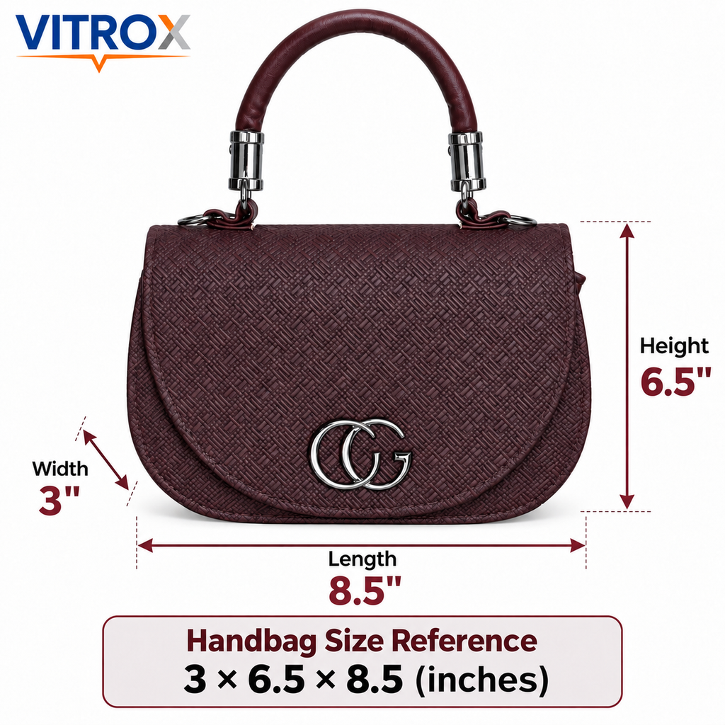 Textured Flap Handbag for Women