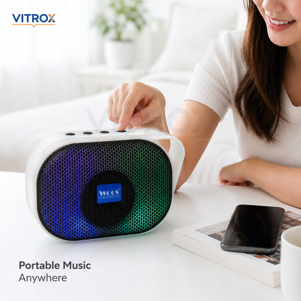 Portable BT Wireless Speaker with LED Colorful Light